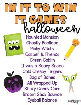 Halloween In It to Win it Games - STEM Challenges Under a Minute – Fair ...